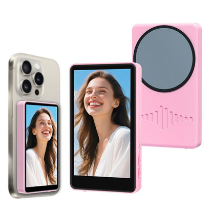 Pantalla monitor para selfie para Iphone y Android 1080P Wireless, espejo magnético para cámara trasera USO PROFESIONAL (NO COMPATIBLE CON IPHONE 17)